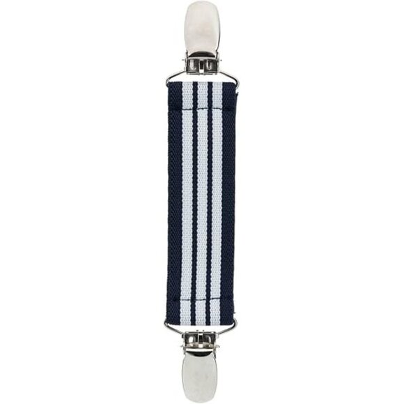 Hold'Em Elastic Scarf and Hat Clips Attacher Extra Heavy Clips  - Navy and White - Picture 1 of 7